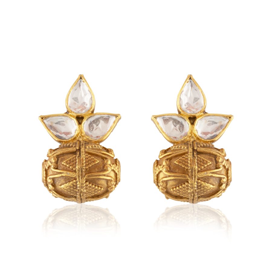 Heritage Mughal Motif Amulet Stud Earrings