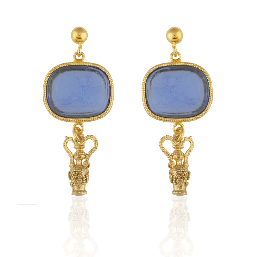 Heritage Detailed Intaglio Drop Earrings