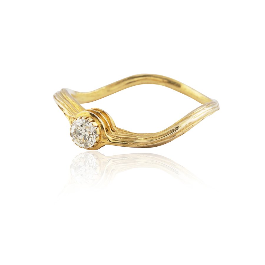 18kt Gold & Diamond Alternative Engagement Ring