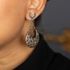 Half Moon Diamond Chandelier Earrings - Image 2