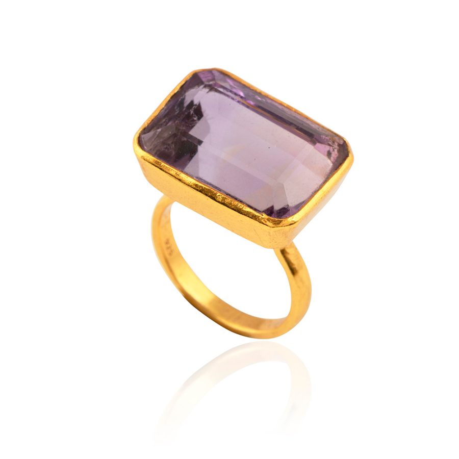 Amethyst Block Ring