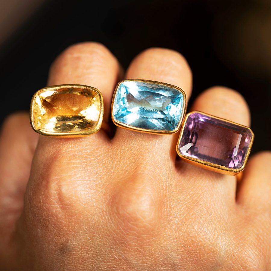 Amethyst Block Ring - Image 3