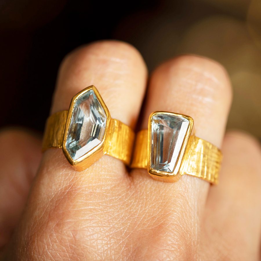 Aquamarine Ring Band