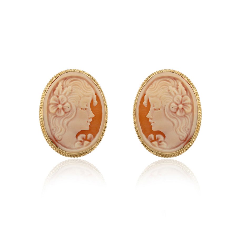 Cameo Face Earrings