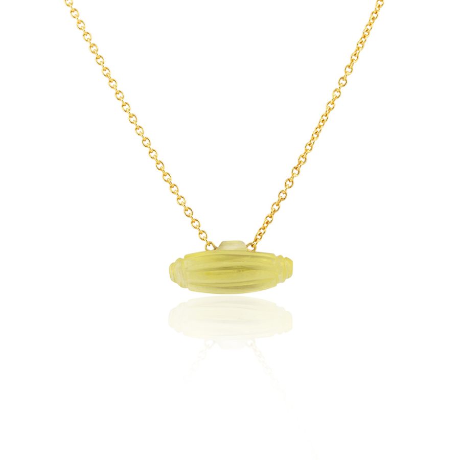 Carved Quartz Amulet Necklace