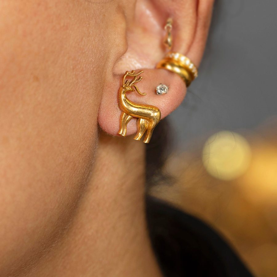 Elegant Deer Stud Earrings