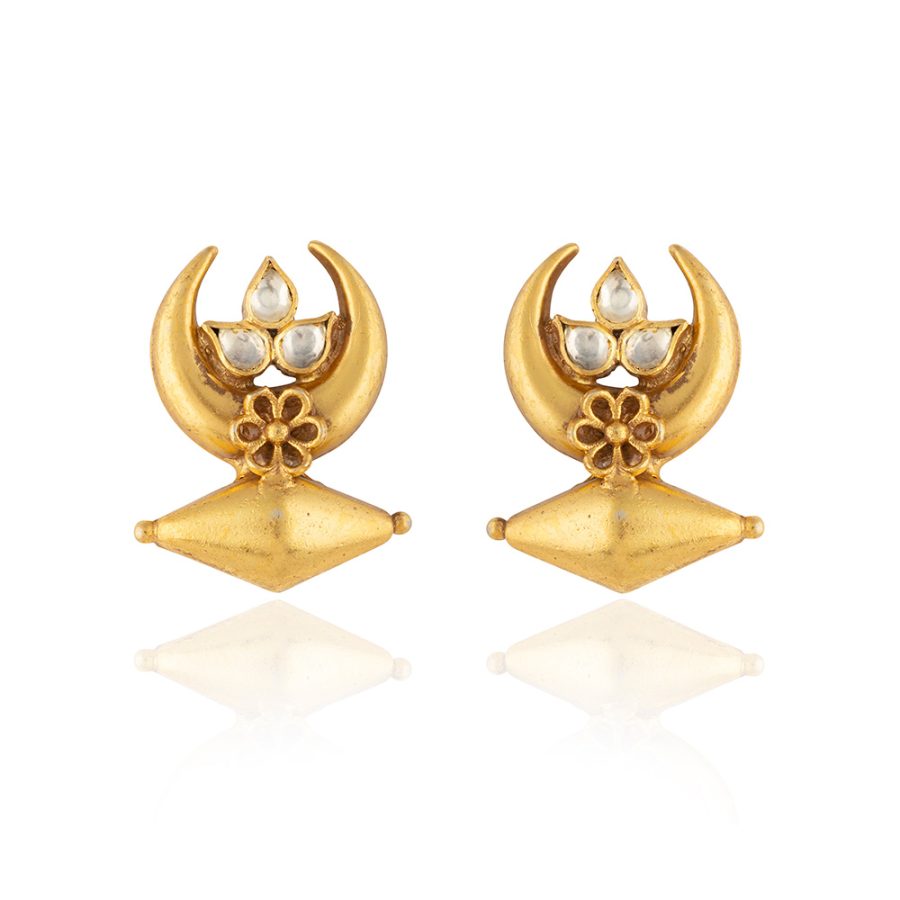 Half Moon Amulet Earrings