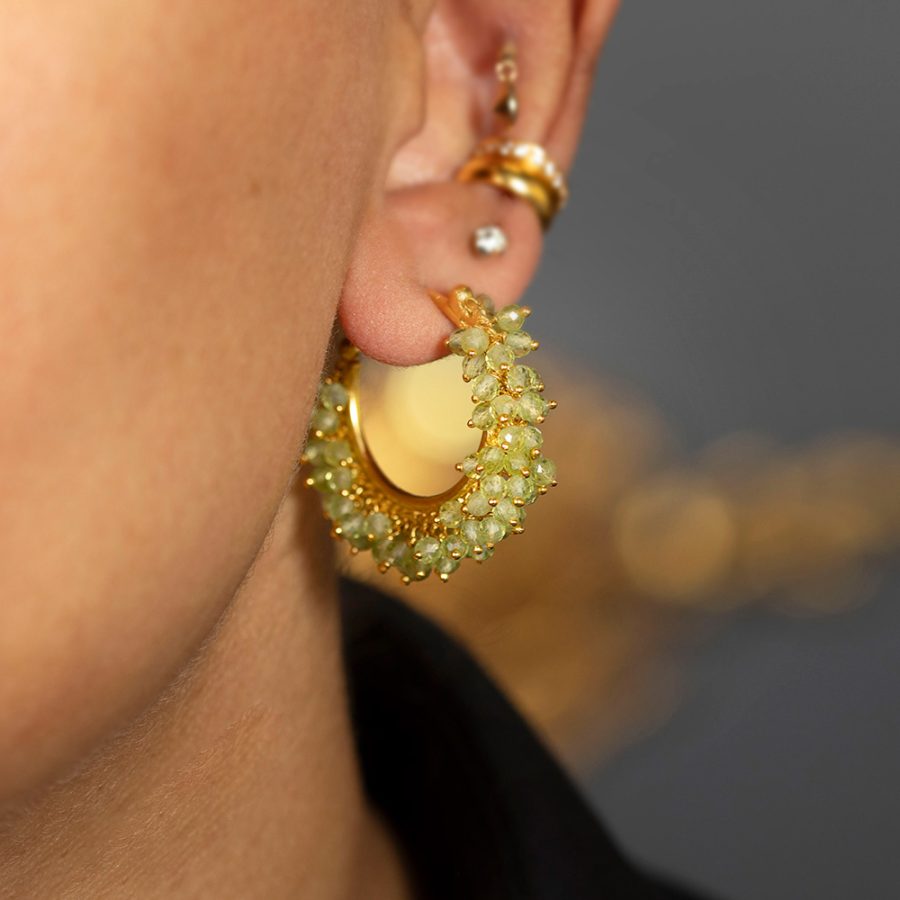 Peridot Hoop Earrings