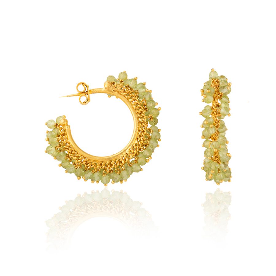 Peridot Hoop Earrings