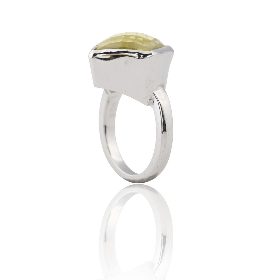 Lemon Quartz Silver Ring - Image 5