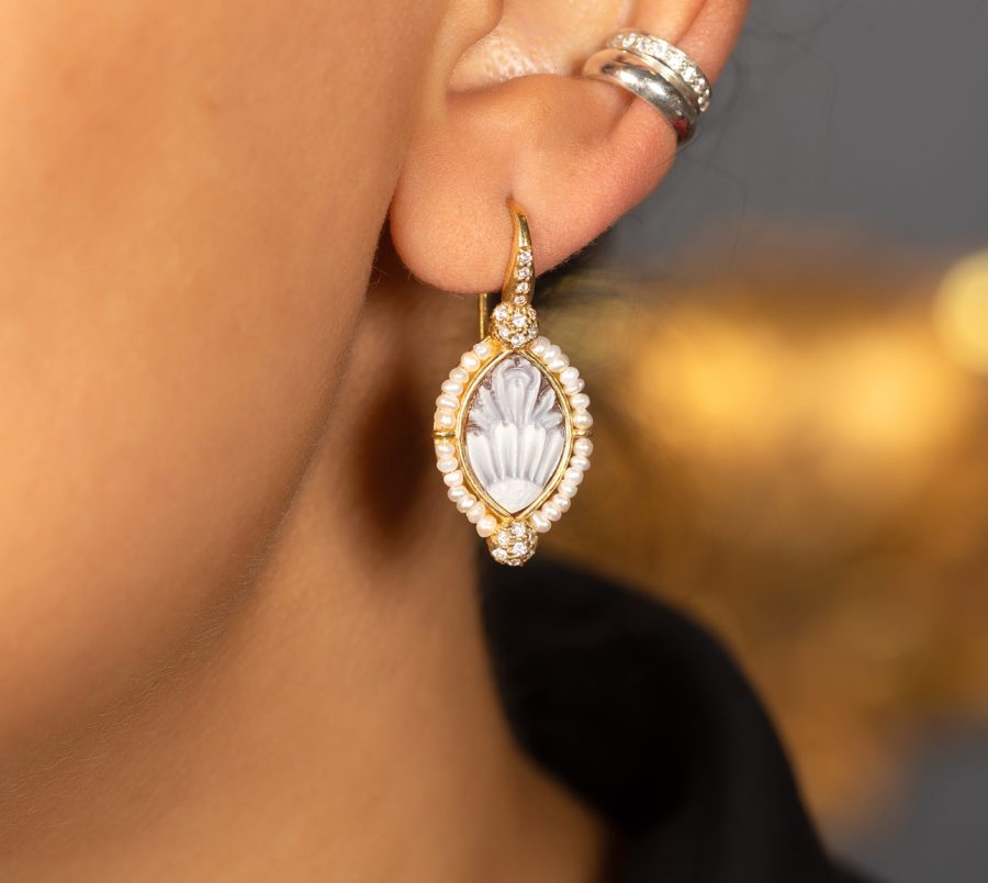 Classic Silver Ear Cuff with Crystal Zirconia - Image 2