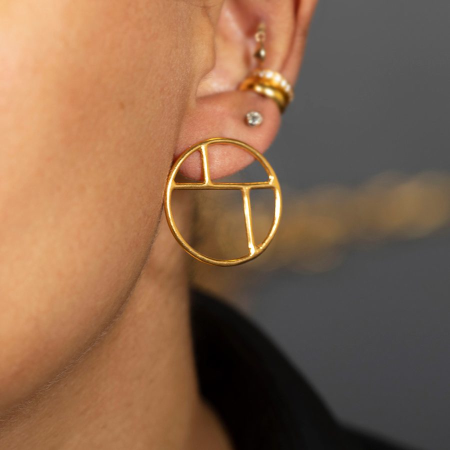 Simple Architectural Mandala Earrings