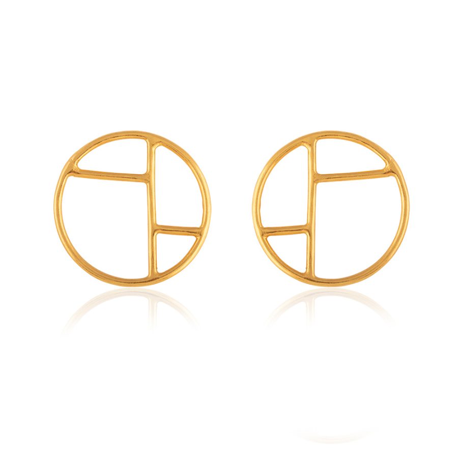 Simple Architectural Mandala Earrings