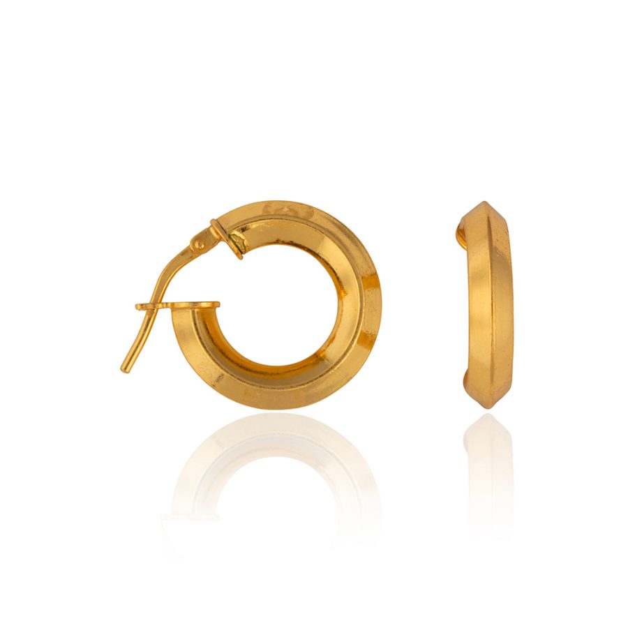 Simple Art Deco Stacking Hoop Earrings