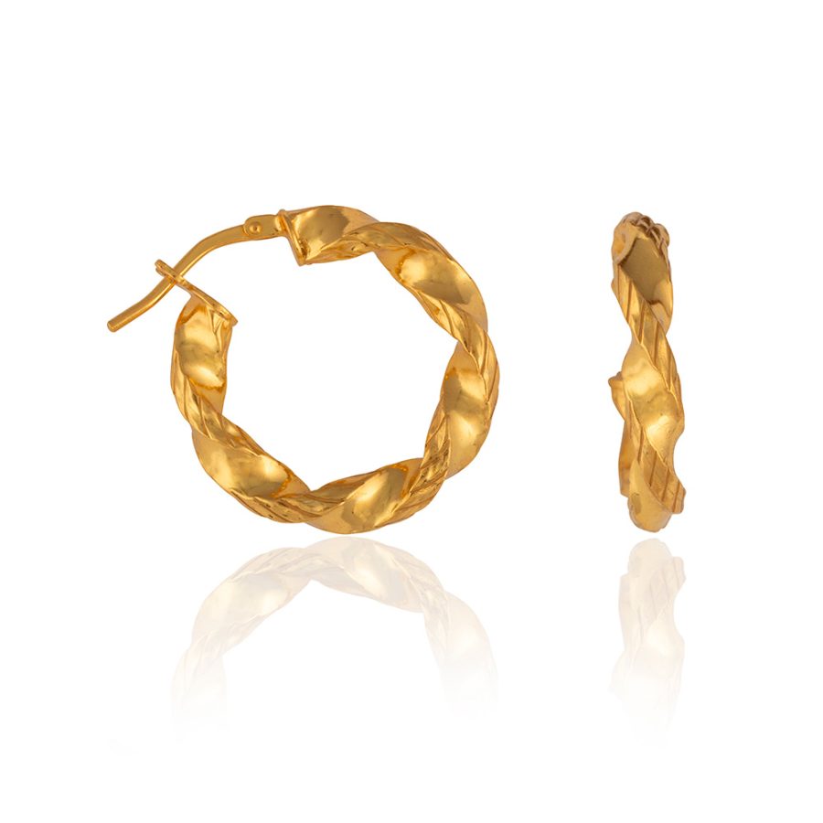 Simple Articulated Hoop Earrings