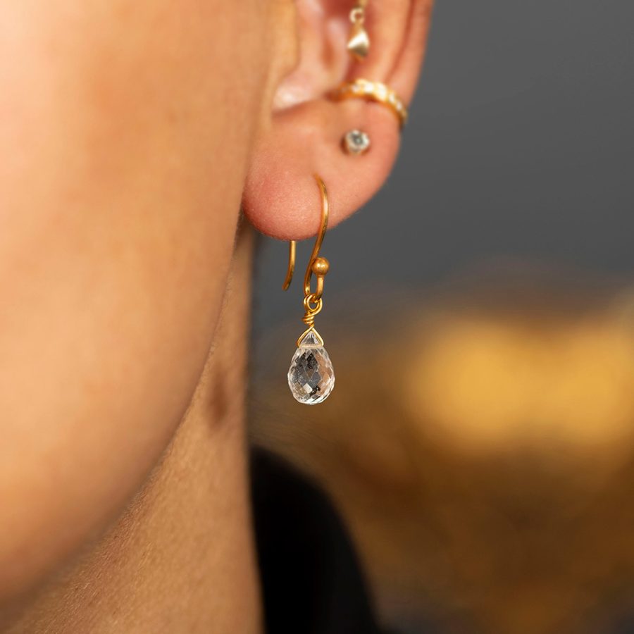 Simple Crystal Drop Earrings