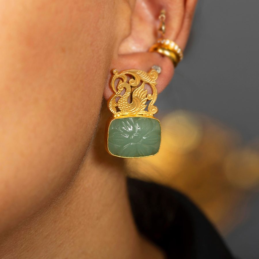 Heritage Strawberry Quartz Earring