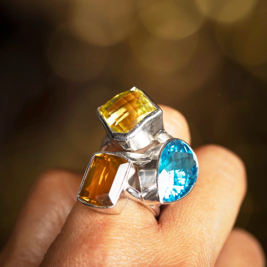 Lemon Quartz Silver Ring - Image 3