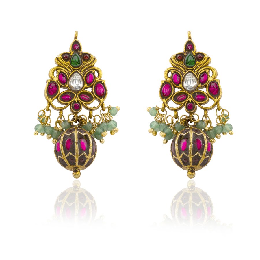 Heritage Quartz & Glass Drop Earrings