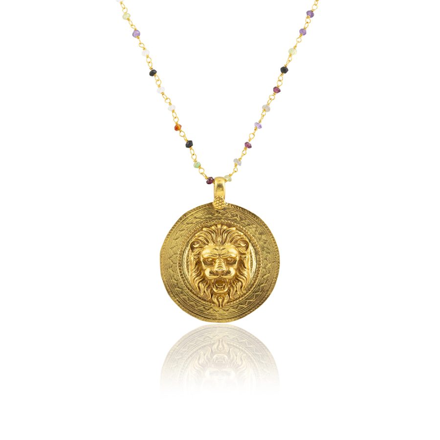 Lion Head Amulet Pendant Necklace