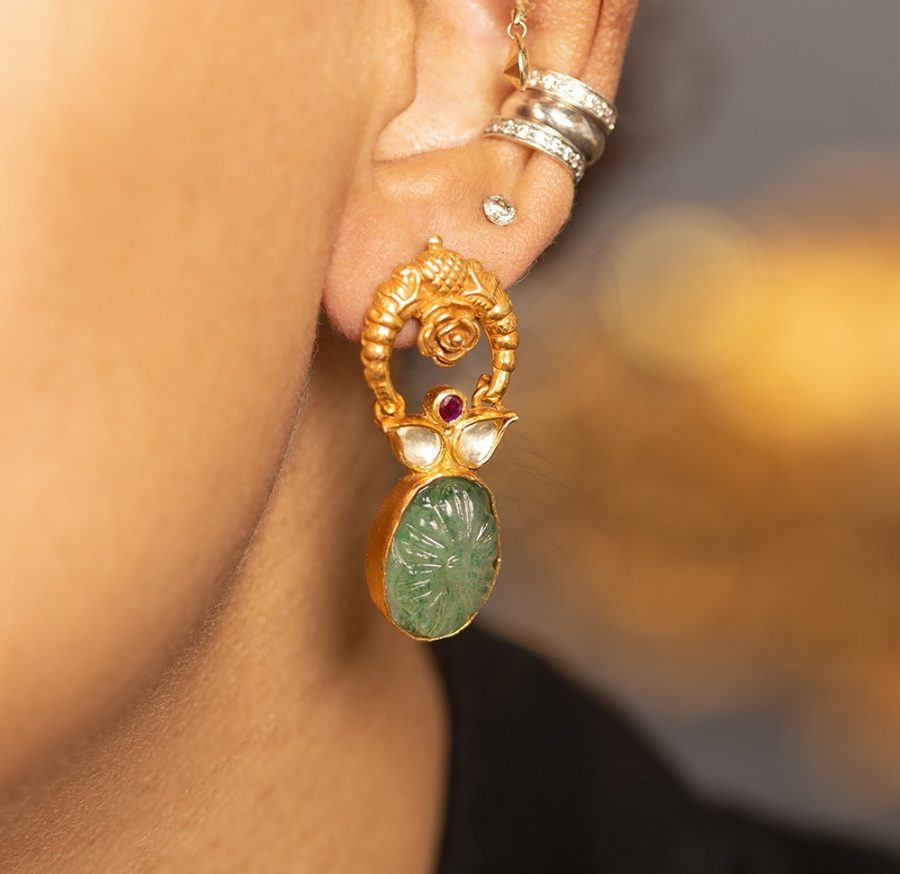 Heritage Strawberry Quartz Earrings - Image 2