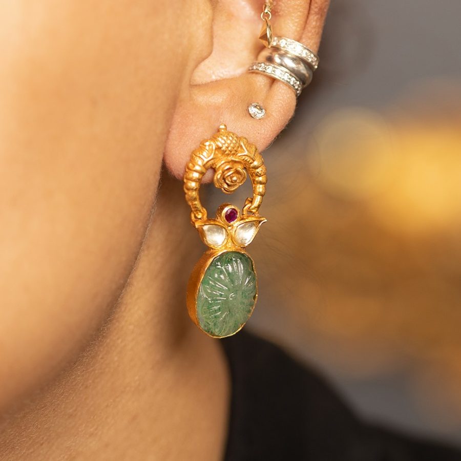 Heritage Strawberry Quartz Earrings