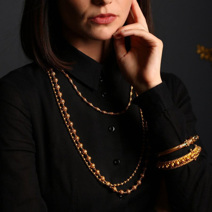 Simple Gold Ball Chain (Inspired by mothers own heirloom pieces) - Image 3