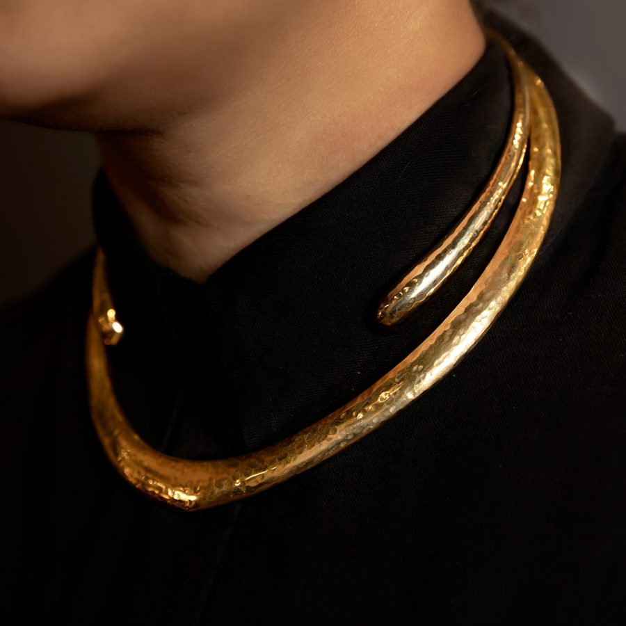 Simple Hammered  Neckpiece - Image 5
