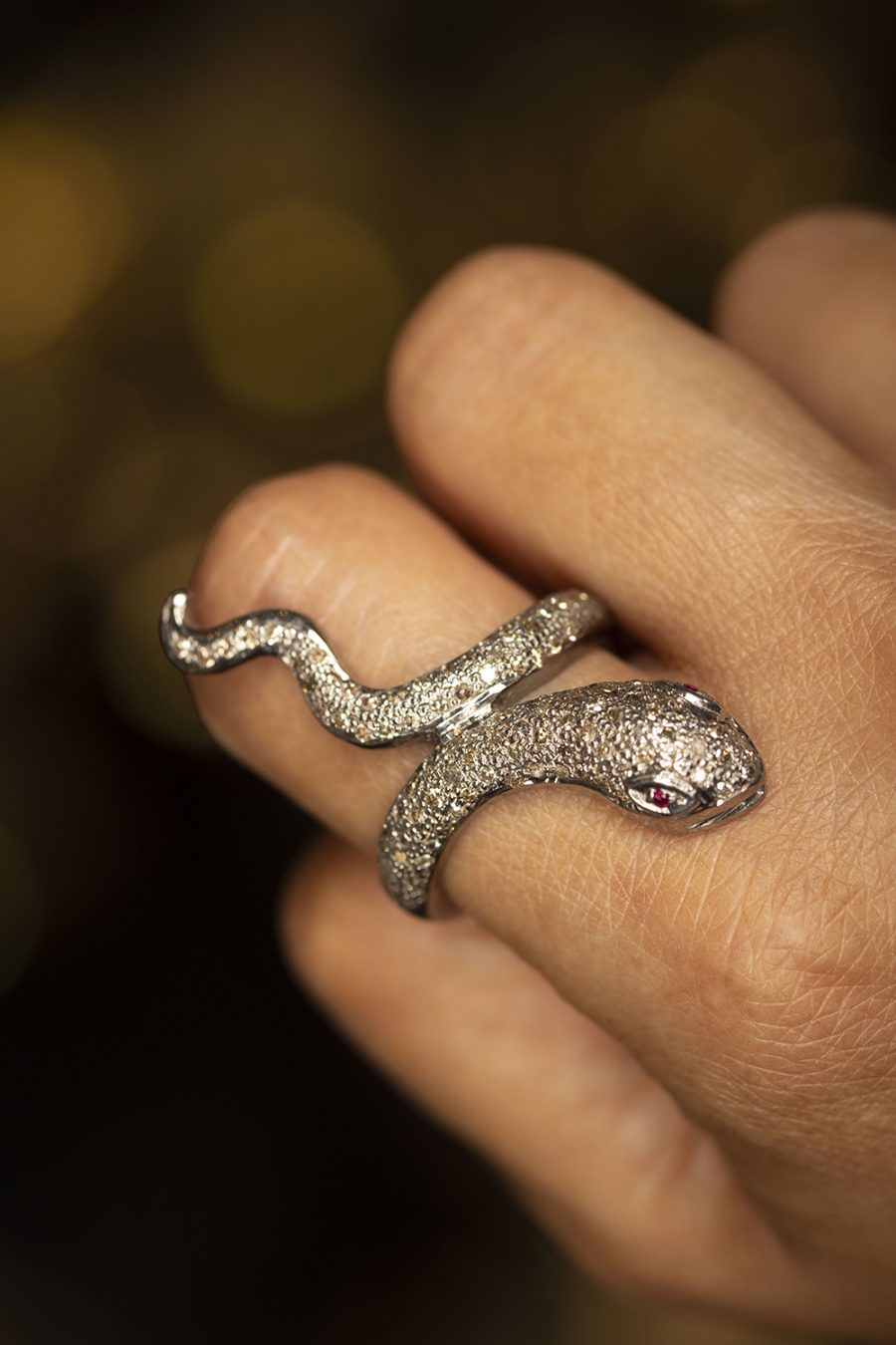Snake Diamond Ring