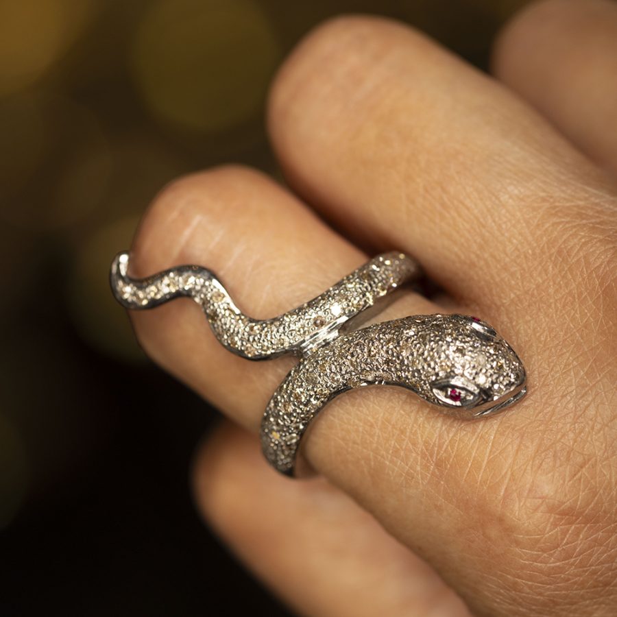 Snake Diamond Ring