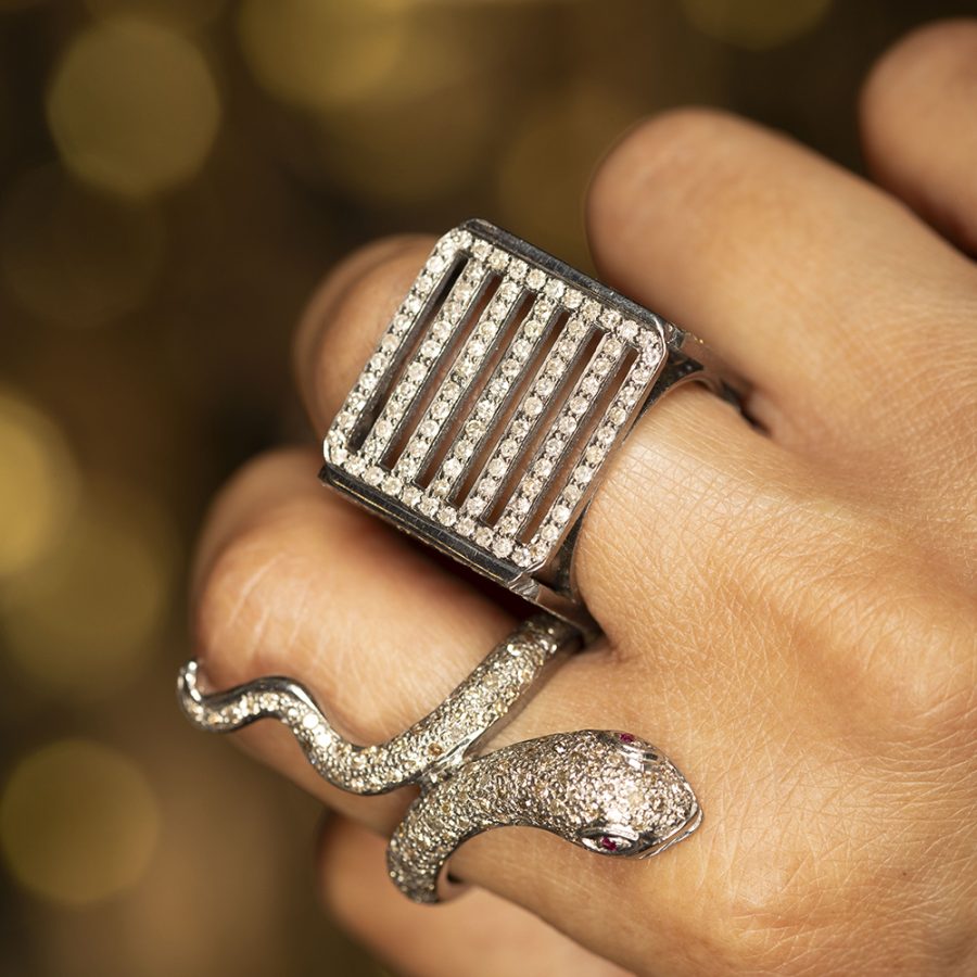 Snake Diamond Ring