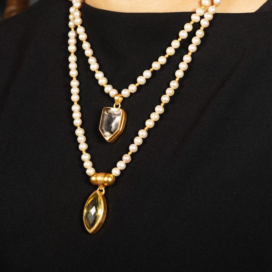 Quartz & Pearl Necklace