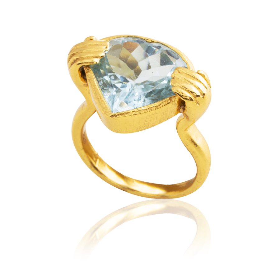 Topaz Kind Hands Ring