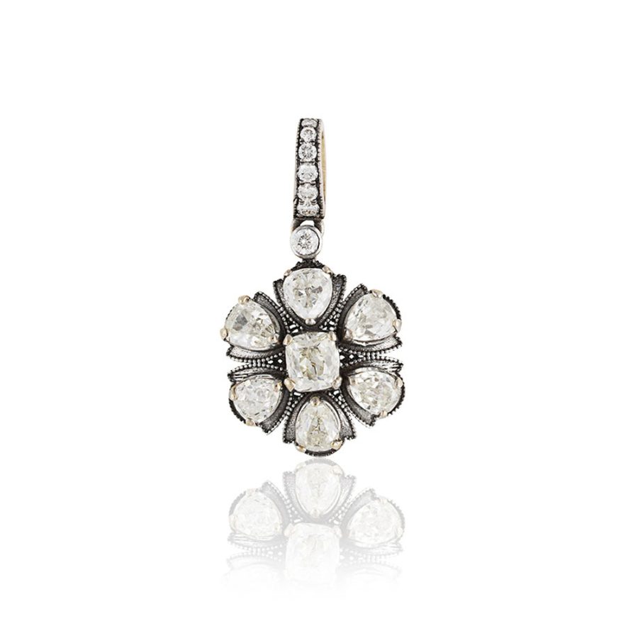 Old Mine Cut Diamond Pendant