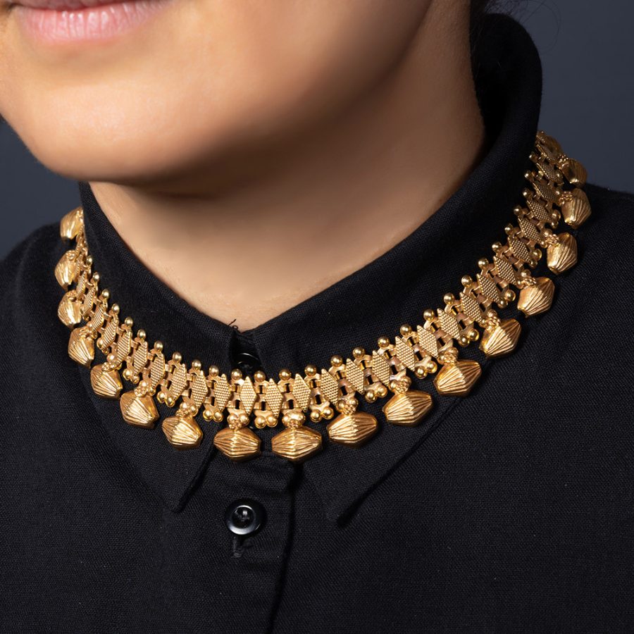 Heritage Necklace With Geometric & Amulet Detail