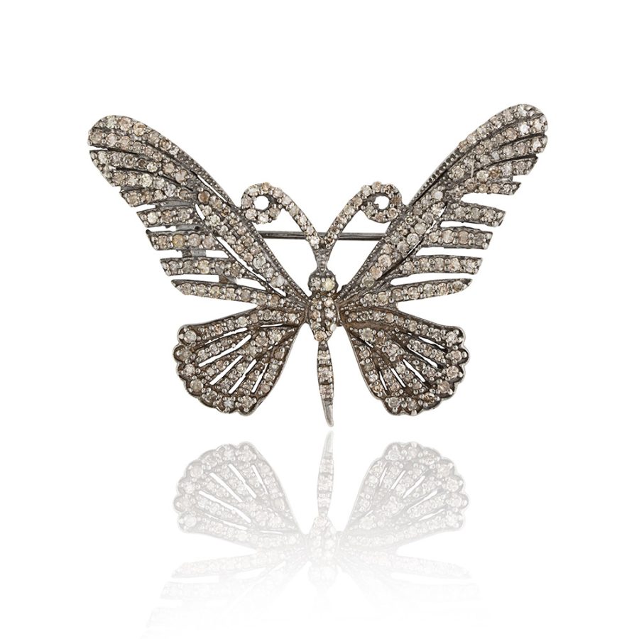 Grid Butterfly Brooch