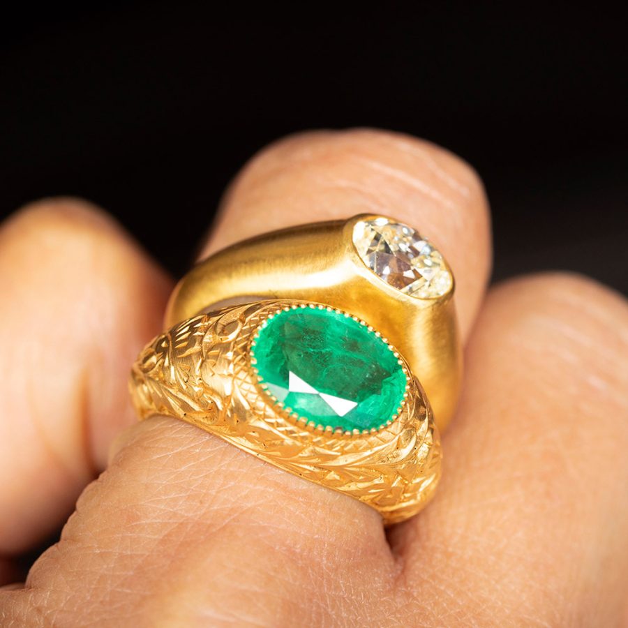 Heirloom Old Mine Cut Diamond Ring