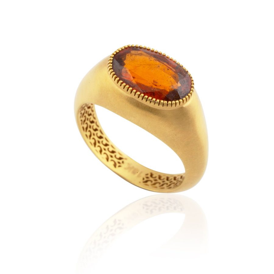 Heirloom Hessonite Garnet Ring