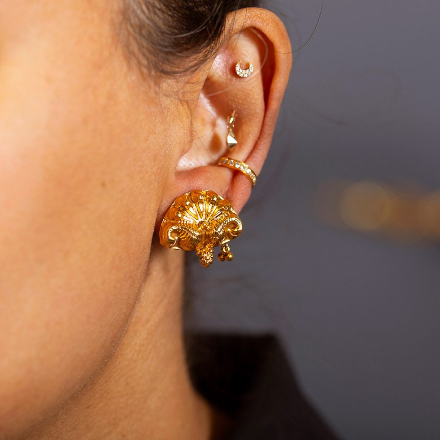 Heritage Peacock Stud Earrings