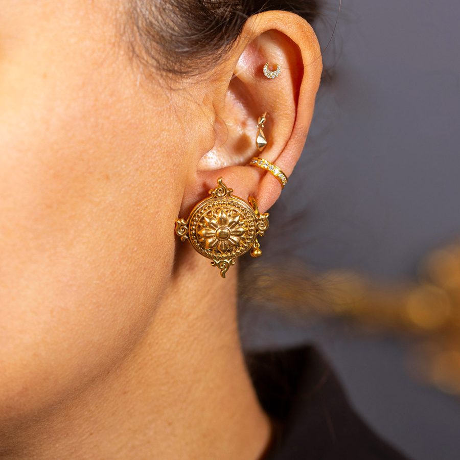 Sun God Stud Earrings