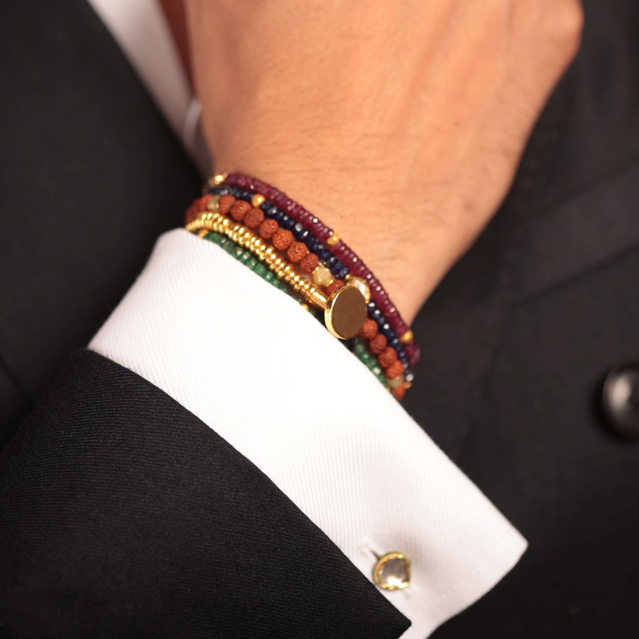 Gold Textured Unisex Bracelet