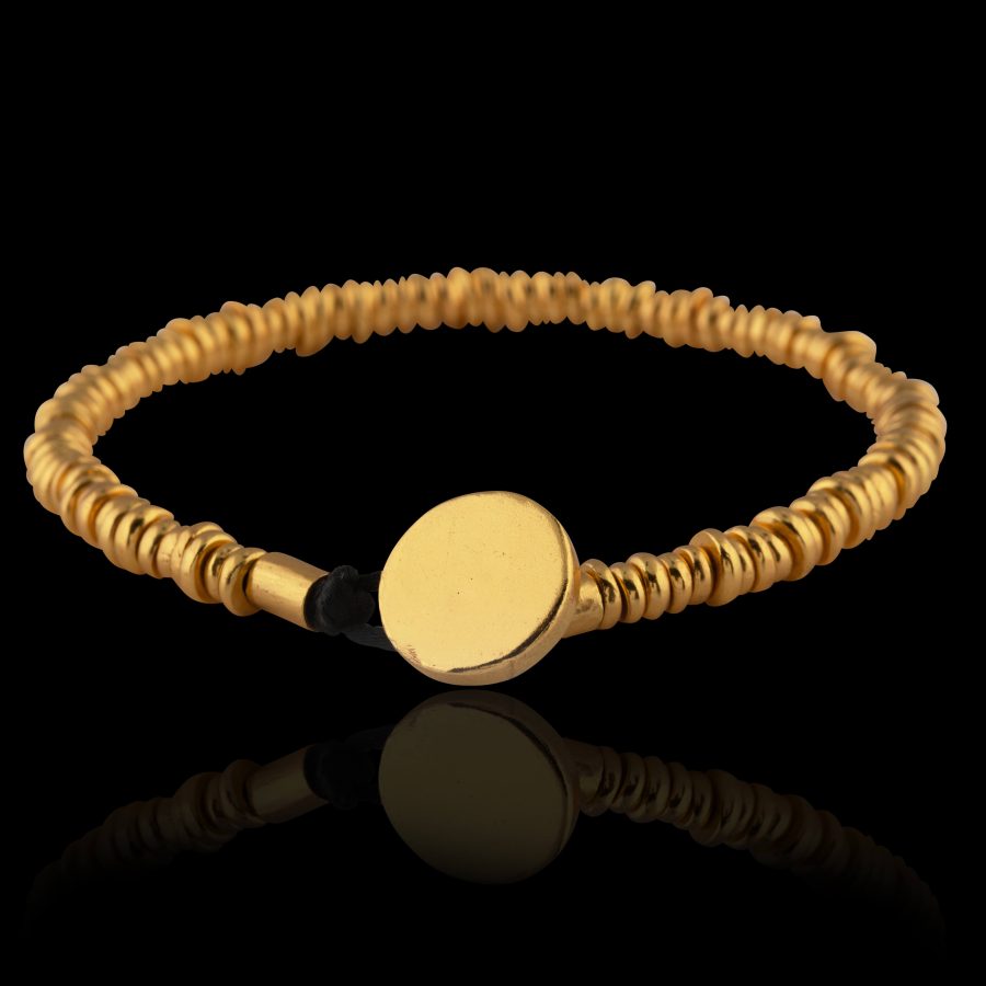 Gold Textured Unisex Bracelet