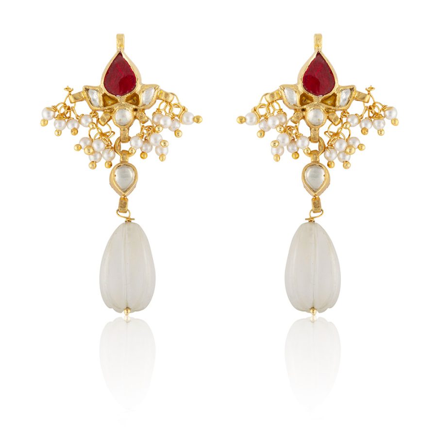 Crystal Quartz & Pearl Heritage Earrings