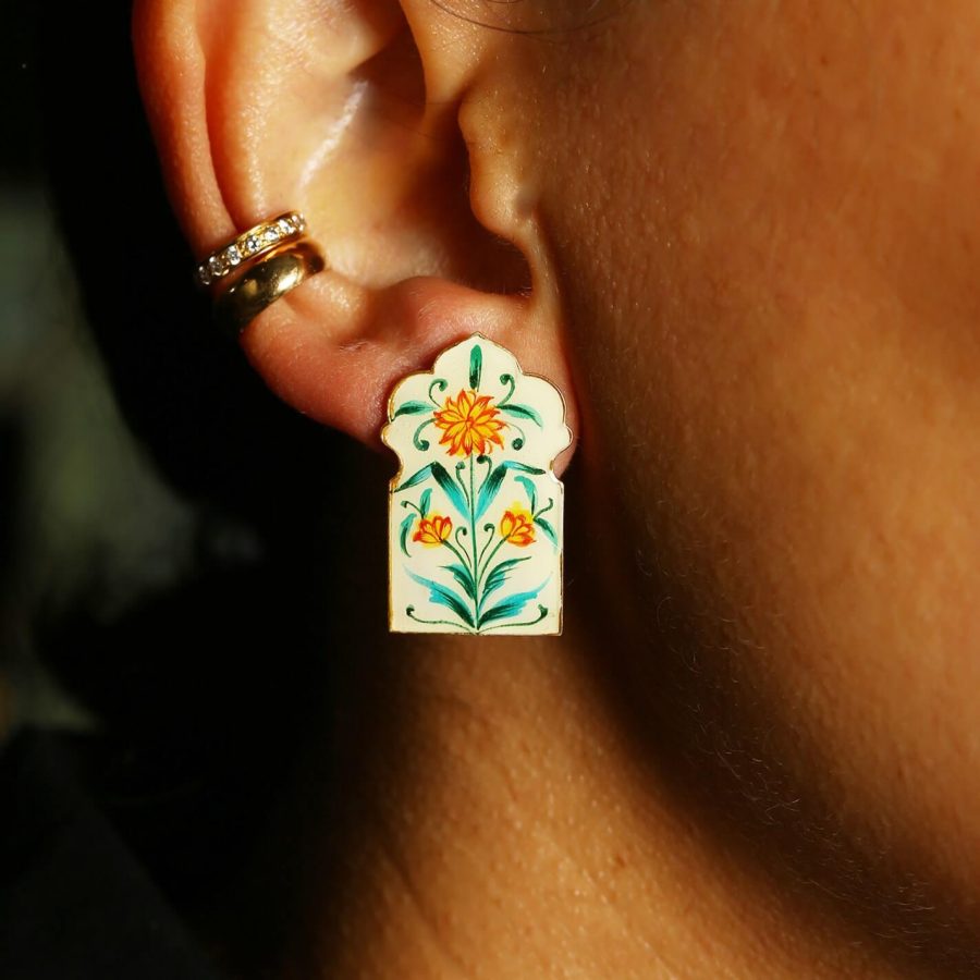 The Enamel Taj Sunflower Earring