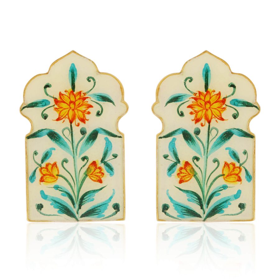 The Enamel Taj Sunflower Earring