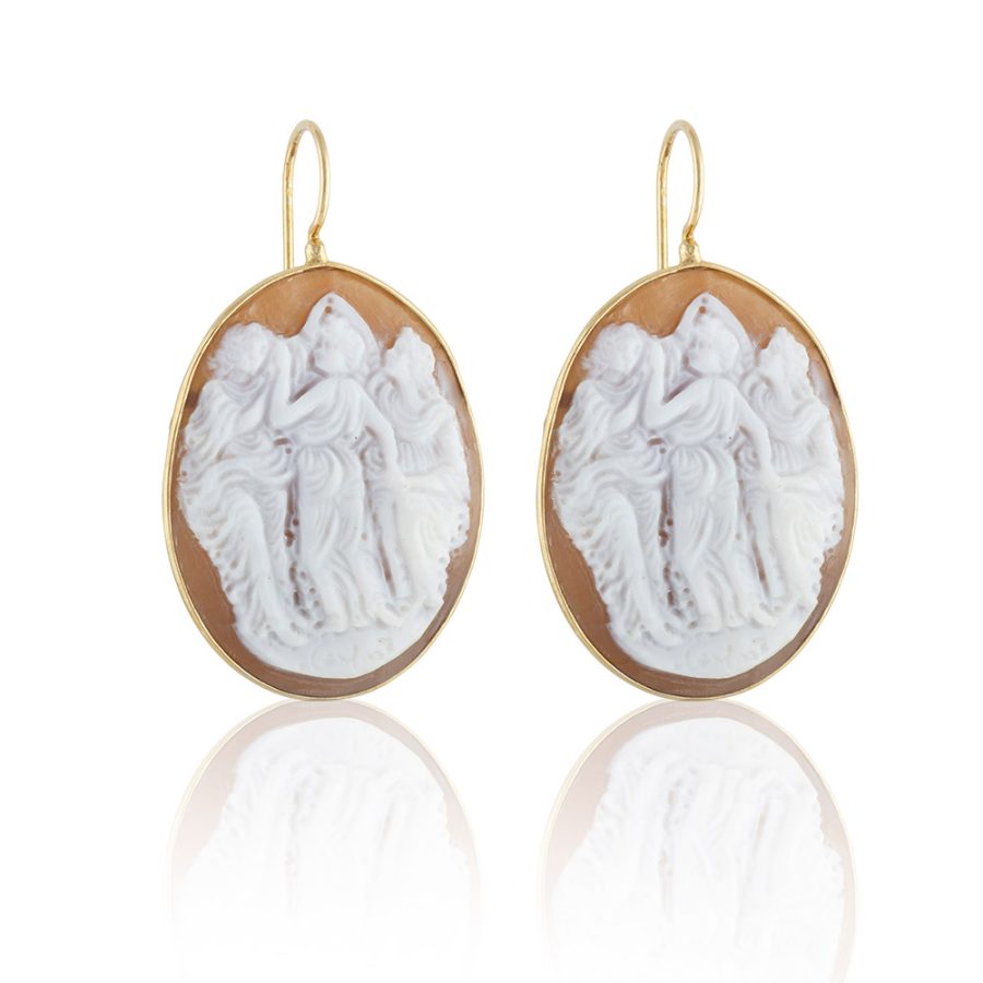 Cameo Figurine Earrings