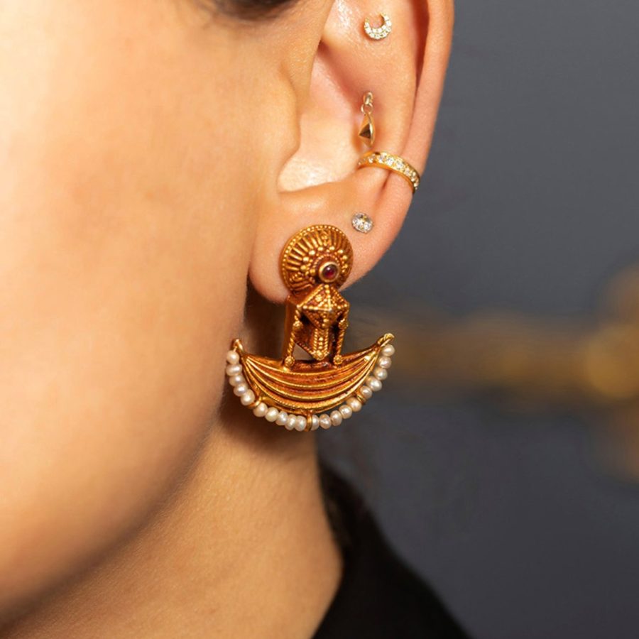 Heritage Half Moon Drop Earrings