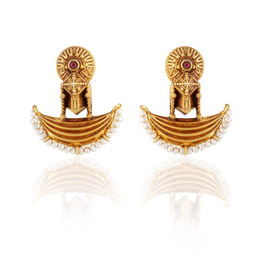 Heritage Half Moon Drop Earrings