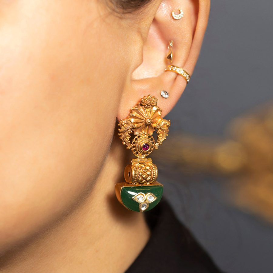 Heritage Strawberry Quartz Earrings