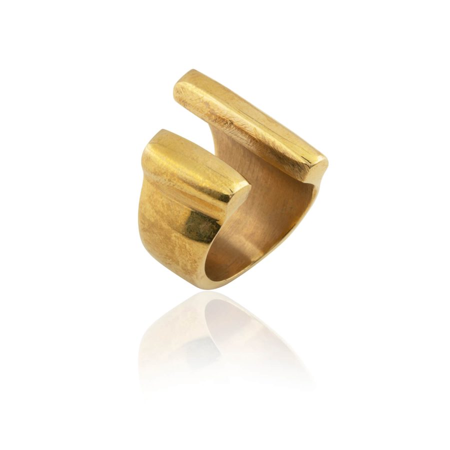 Adjustable Brass Ring Band (as worn by Claudia Winkleman)